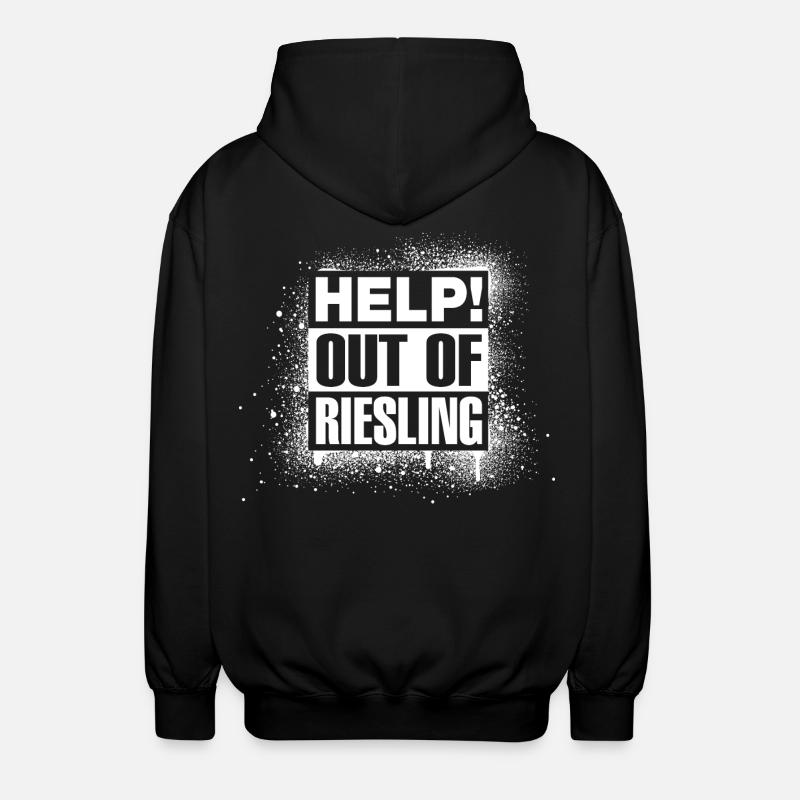 AIDE! Hors Riesling - Veste à capuche unisexe - noir