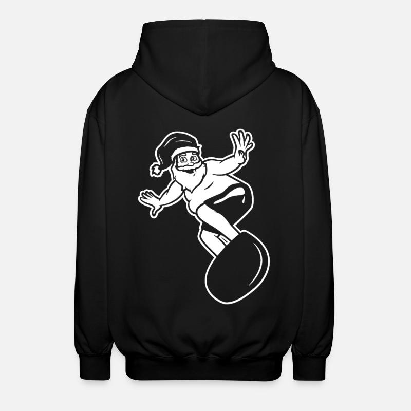 Père Noël surfeur - Veste à capuche unisexe - noir