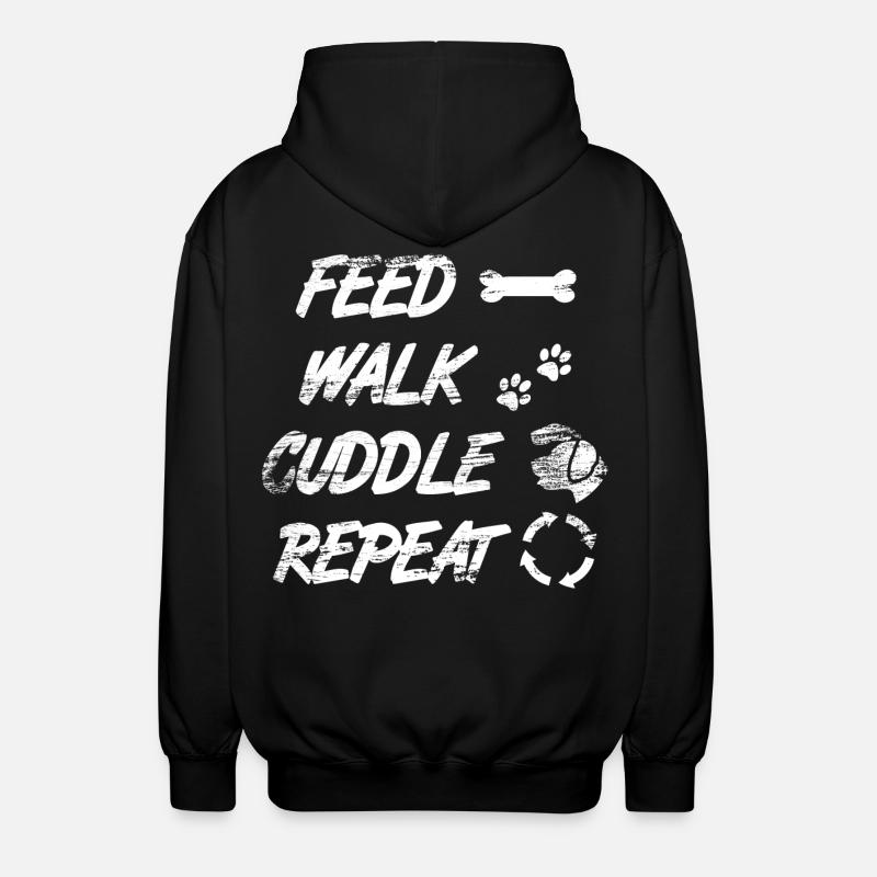Feed Walk Cuddle Repeat - Veste à capuche unisexe - noir