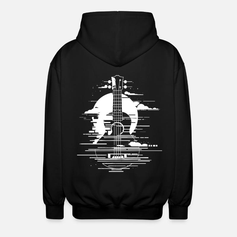Graphiques pour ukulélé - Veste à capuche unisexe - noir