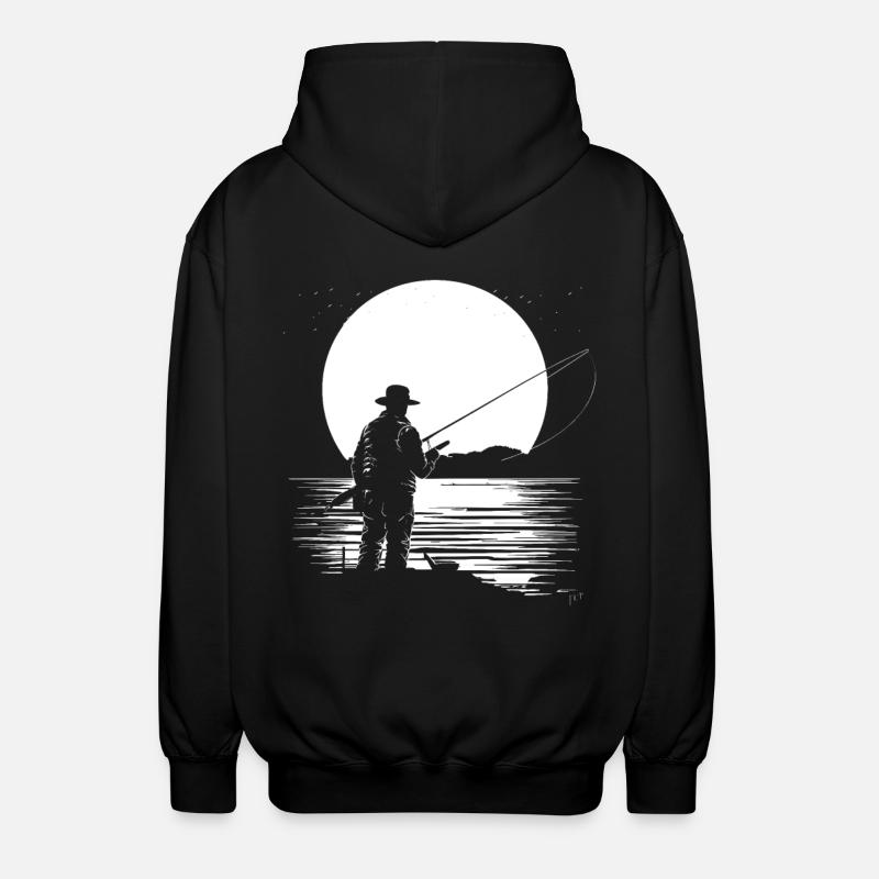 Graphiques de pêche - Veste à capuche unisexe - noir