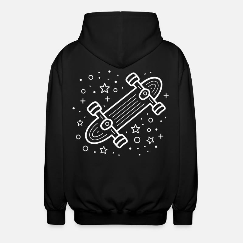 Bande dessinée de skateboard - Veste à capuche unisexe - noir