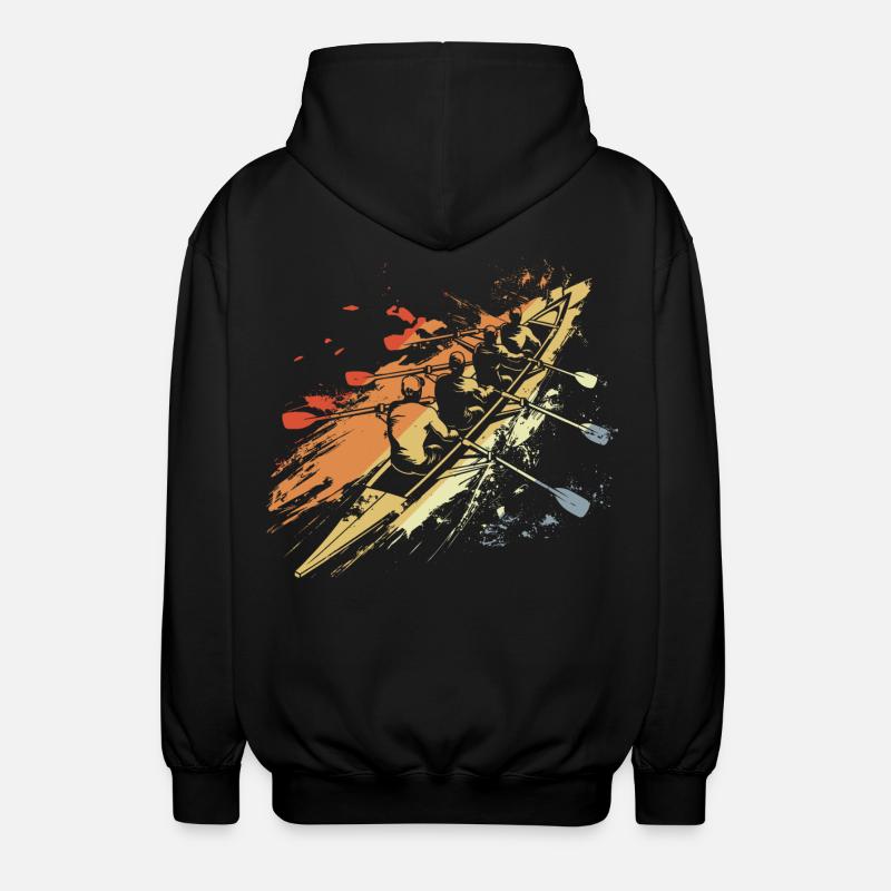 Graphique de l’équipe d’aviron rétro - Veste à capuche unisexe - noir