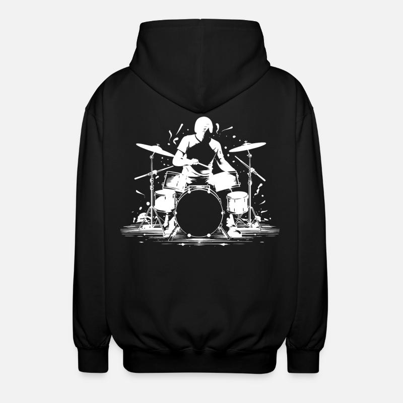 Graphiques Drummer - Veste à capuche unisexe - noir