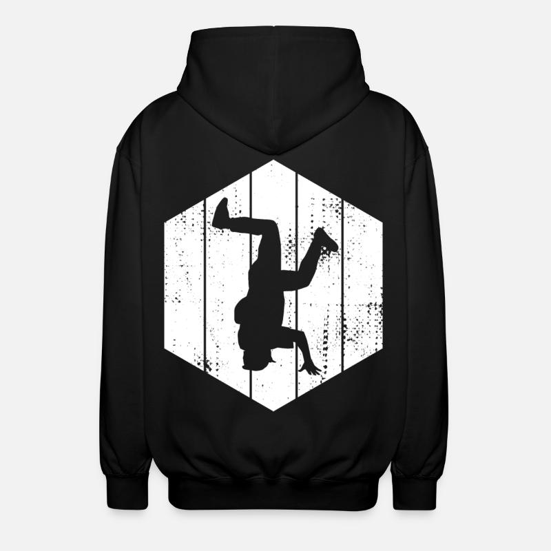 Dessin de breakdancer - Veste à capuche unisexe - noir