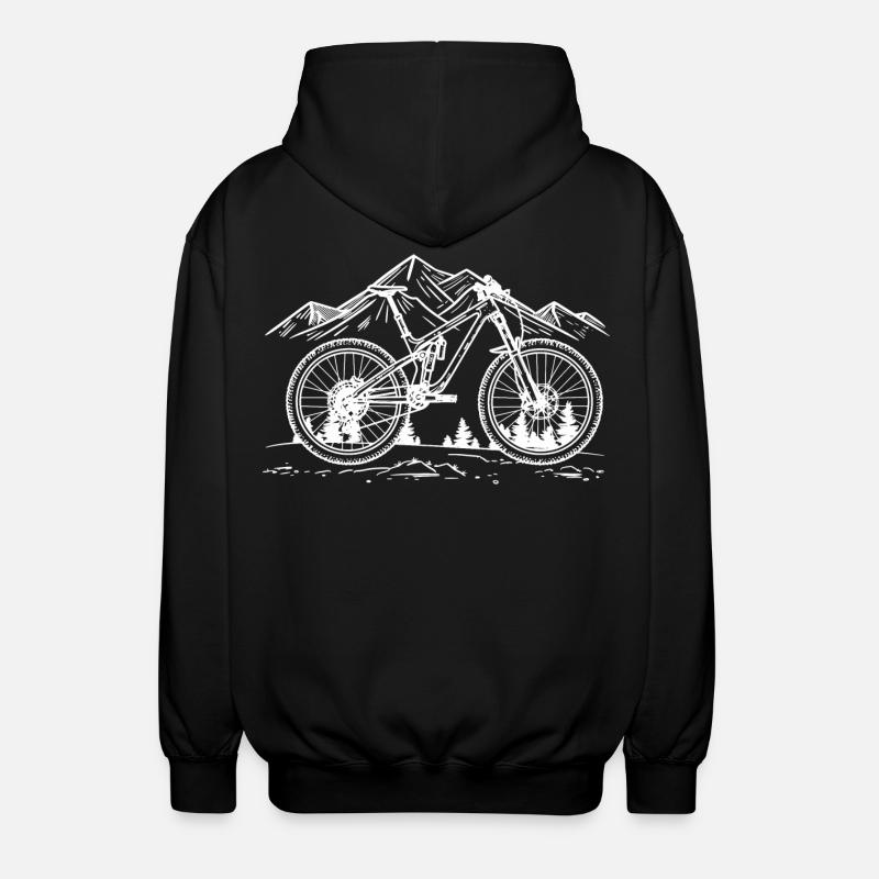 Dessin VTT - Veste à capuche unisexe - noir