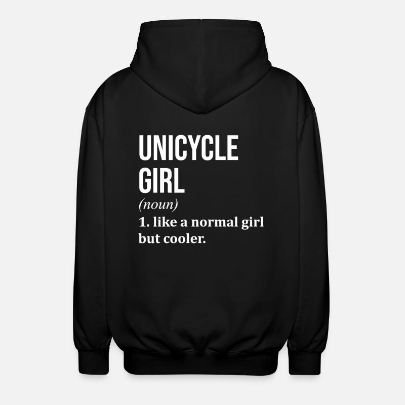 Einrad - Unisex Kapuzenjacke - Schwarz