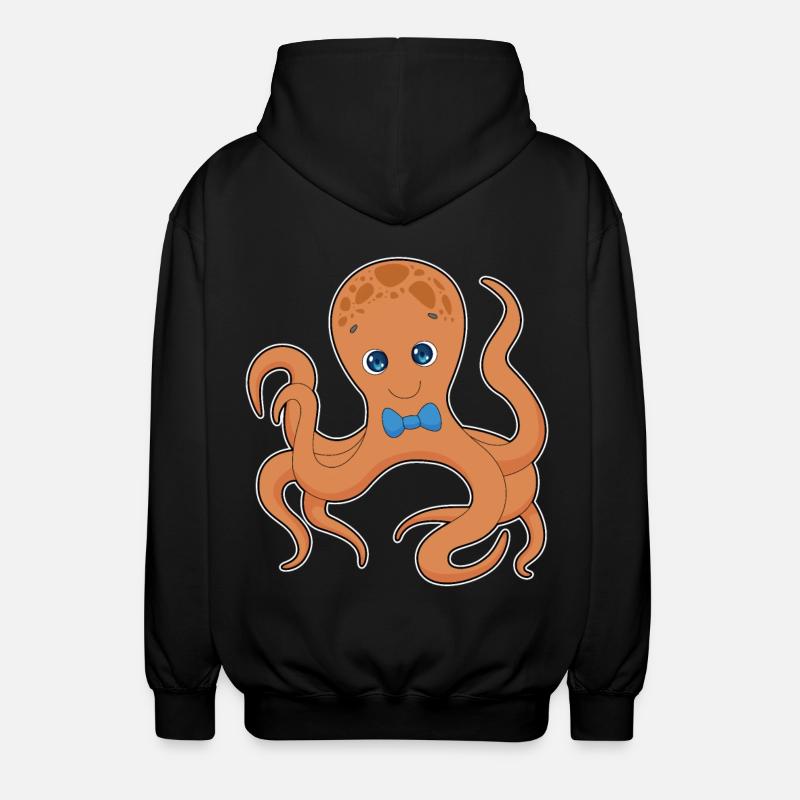 Octopus Gentleman Noeud papillon - Veste à capuche unisexe - noir