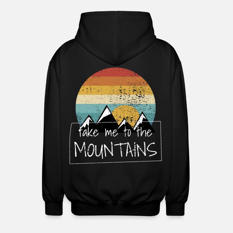 Wandern Wanderungen - Unisex Kapuzenjacke - Schwarz