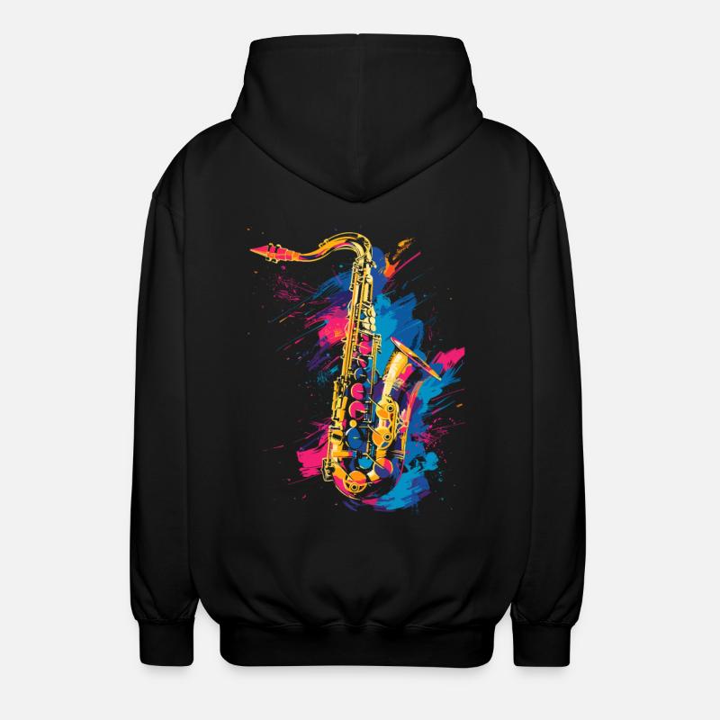 Saxophone Graffiti - Veste à capuche unisexe - noir