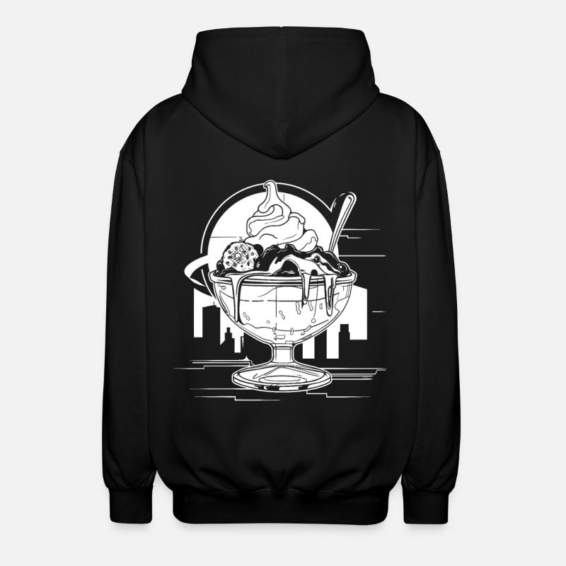 Sundae à la crème glacée graphique - Veste à capuche unisexe - noir