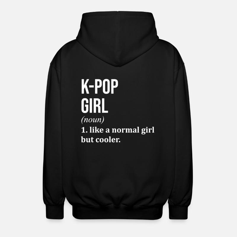 k pop - Veste à capuche unisexe - noir