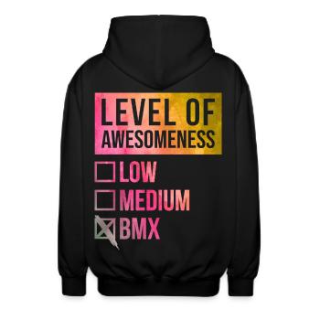 BMX - Unisex Kapuzenjacke - Schwarz - Hinten - AI Model Male 185 light (185cm)