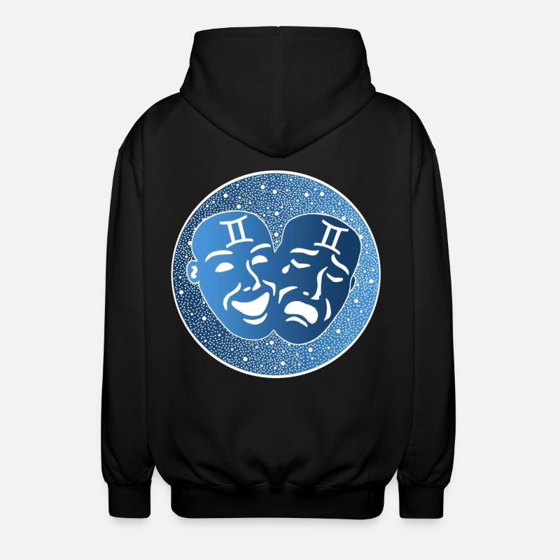 Zwillinge Sternzeichen - Unisex Kapuzenjacke - Schwarz