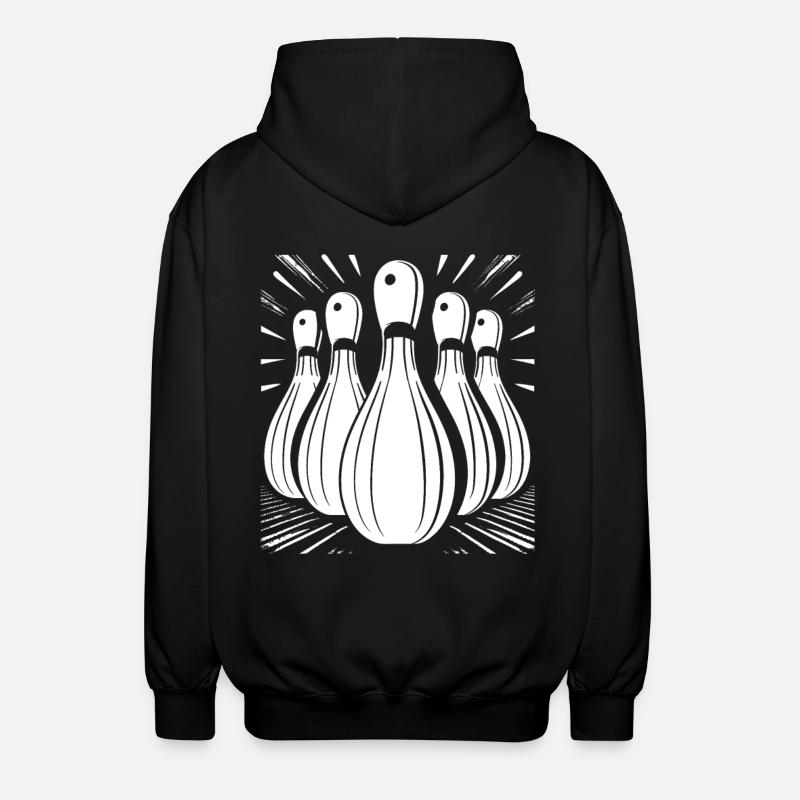 Graphiques de bowling - Veste à capuche unisexe - noir
