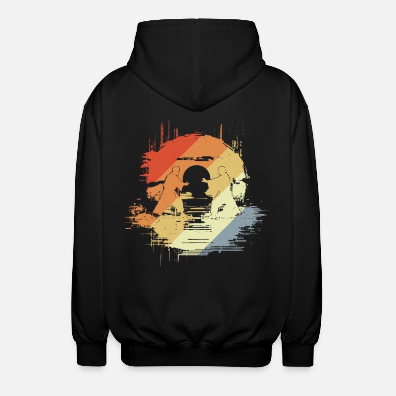 Graphismes de karaté - Veste à capuche unisexe - noir