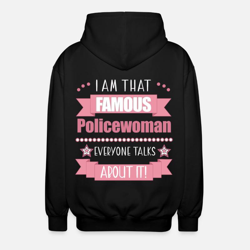 Policier Profession Dames Cadeau - Veste à capuche unisexe - noir