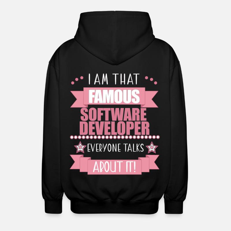 Software Developer Profession Ladies Gift - Unisex Hooded Jacket - black