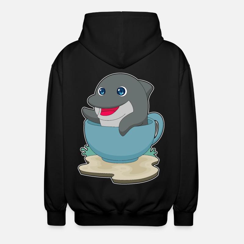 Mug Dauphin - Veste à capuche unisexe - noir