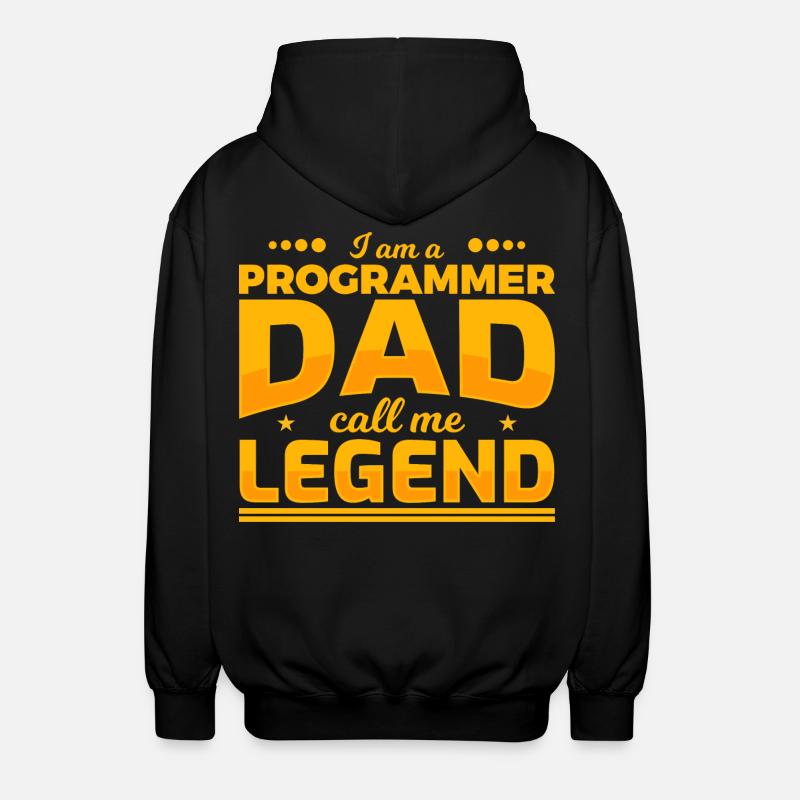 Programmer Father - Unisex Hooded Jacket - black