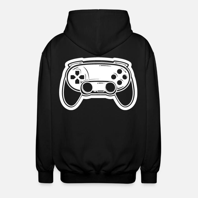 Videospiel Controller Zeichnung - Unisex Kapuzenjacke - Schwarz