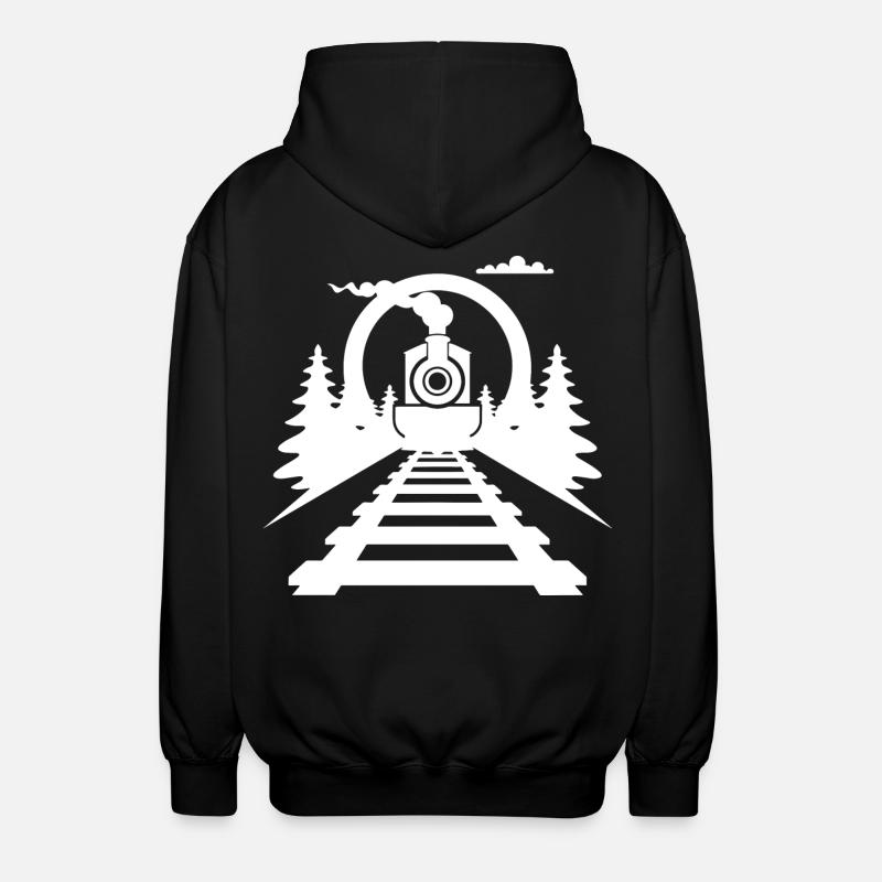 Chemin de fer - Veste à capuche unisexe - noir