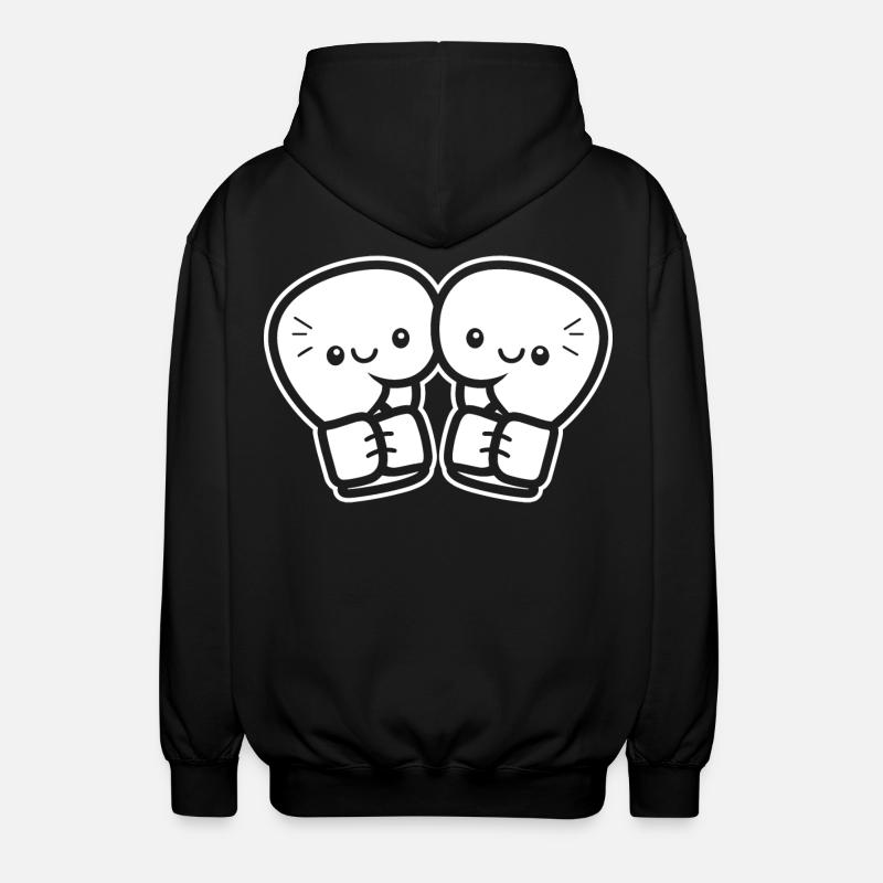 Lustige Boxhandschuhe - Unisex Kapuzenjacke - Schwarz