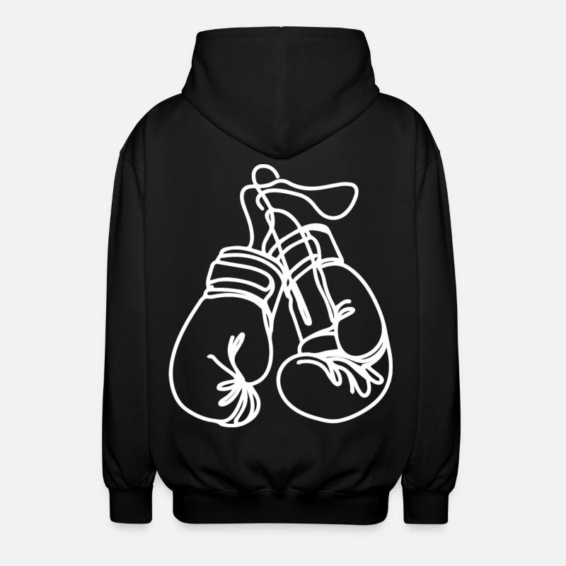 Dessin de gants de boxe - Veste à capuche unisexe - noir