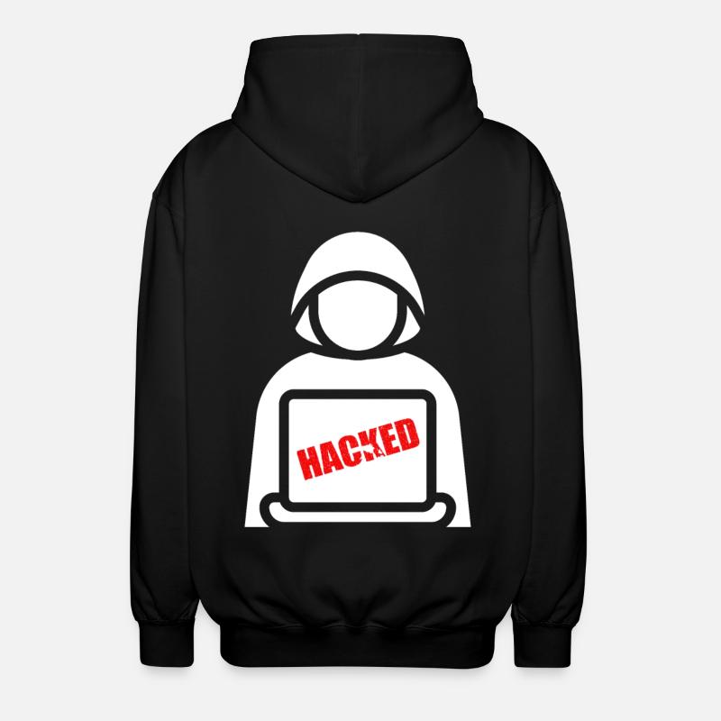 Hacker im Schatten - Unisex Kapuzenjacke - Schwarz
