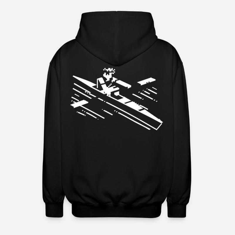 Aviron style dessin animé - Veste à capuche unisexe - noir