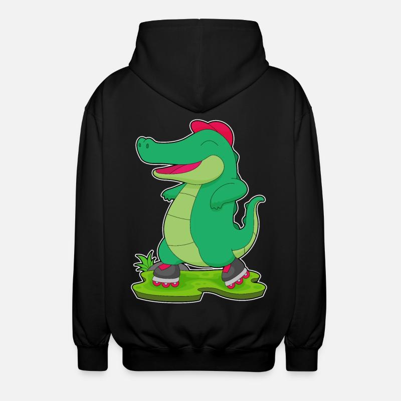 Krokodil Inline skating Rollschuhe - Unisex Kapuzenjacke - Schwarz