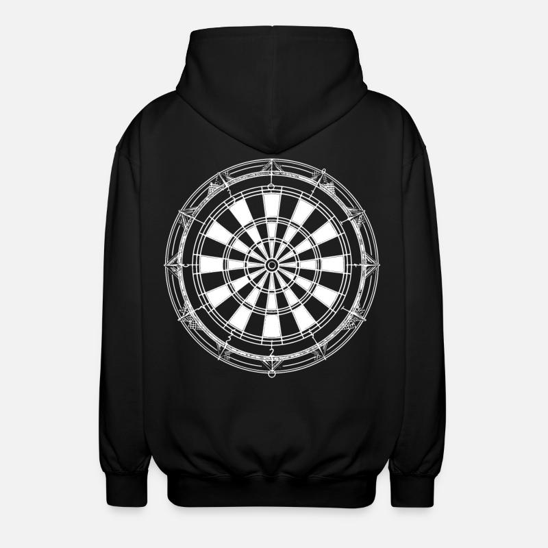Croquis de jeu de fléchettes - Veste à capuche unisexe - noir