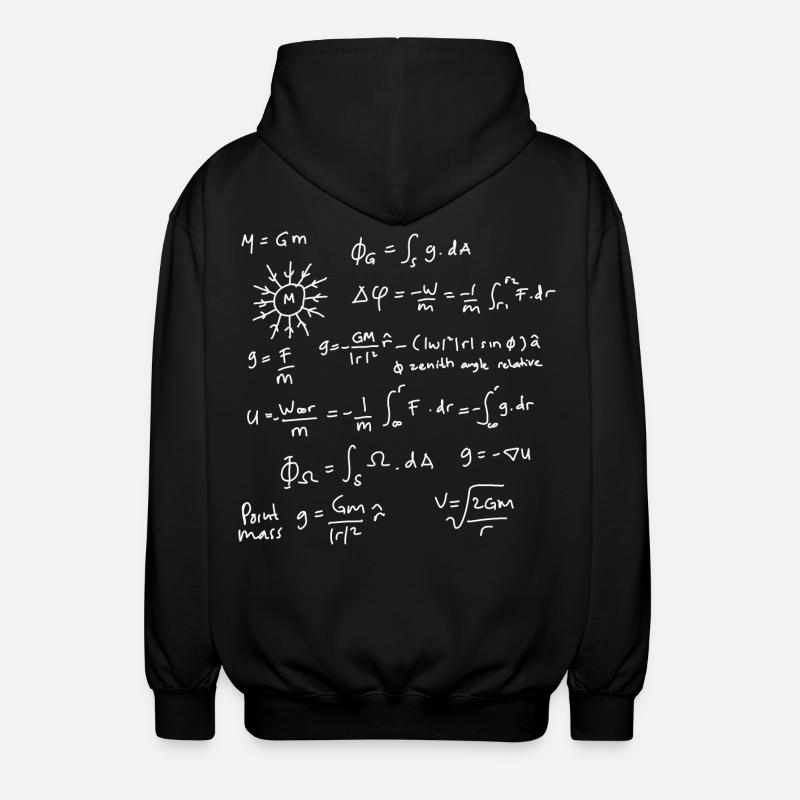 Les équations de la physique déchaînées - Veste à capuche unisexe - noir