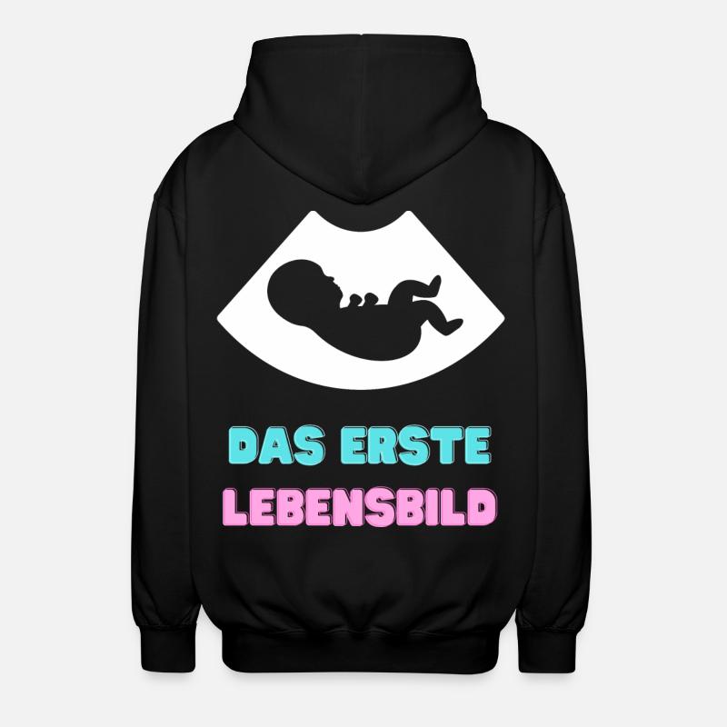 Das Erste Lebensbild - Unisex Kapuzenjacke - Schwarz