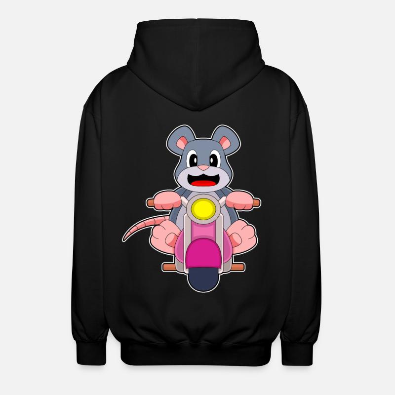 Moto souris - Veste à capuche unisexe - noir
