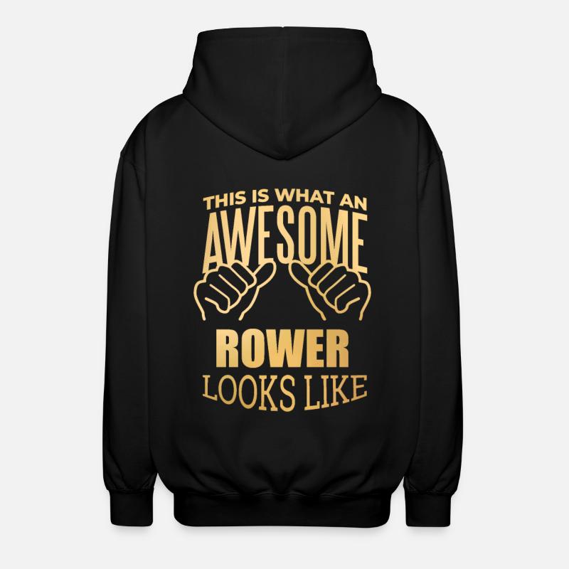 Ruderer - Unisex Kapuzenjacke - Schwarz