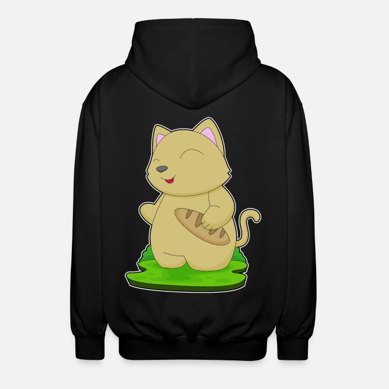 Cat Bread - Unisex Hooded Jacket - black