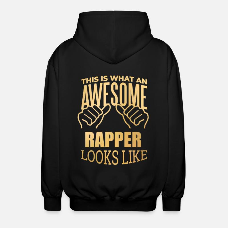 Rapper - Unisex Kapuzenjacke - Schwarz