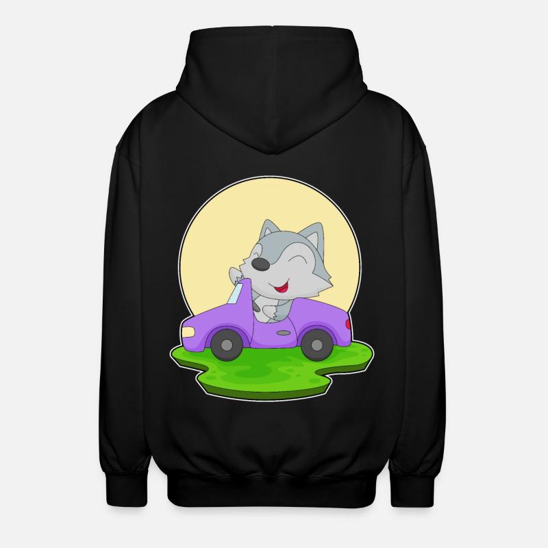 Voiture loup - Veste à capuche unisexe - noir