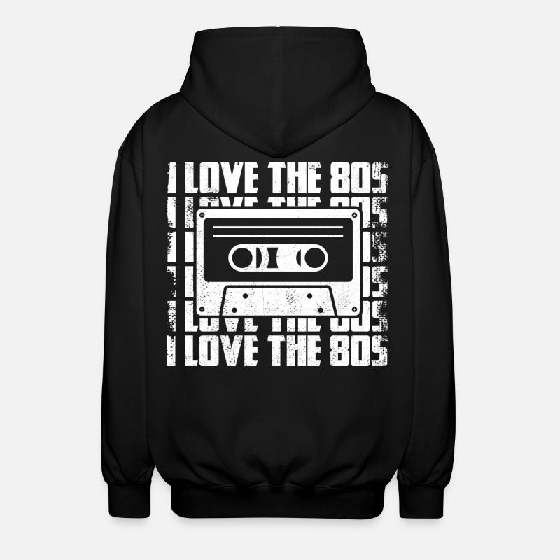 J’adore les années 80 - Veste à capuche unisexe - noir
