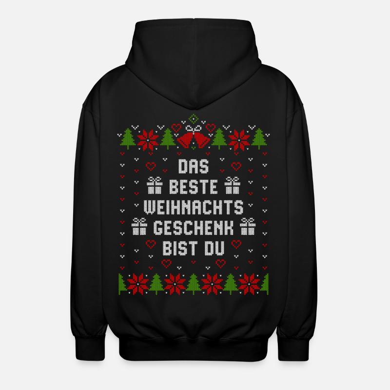 Das beste Weihnachtsgeschenk bist Du - Unisex Kapuzenjacke - Schwarz