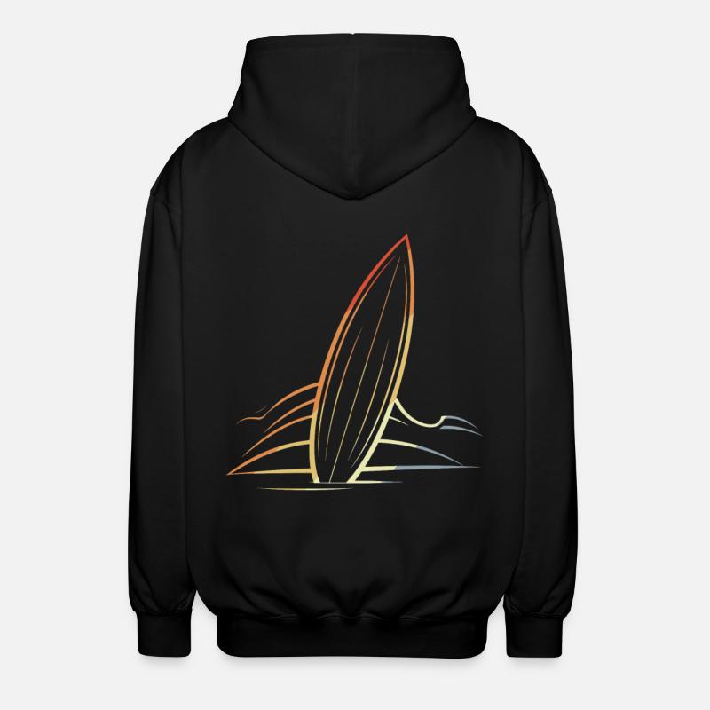 Planche de surf - Veste à capuche unisexe - noir