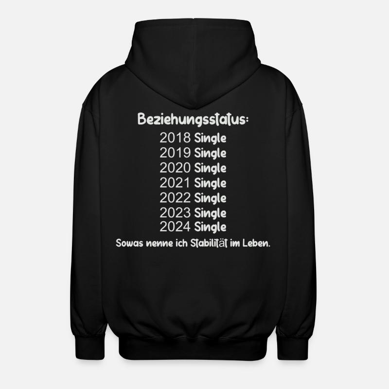 Beziehungsstatus Single - Unisex Kapuzenjacke - Schwarz