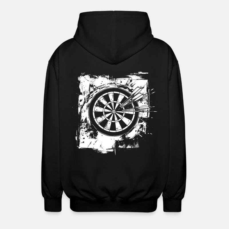Jeu de fléchettes drôle - Veste à capuche unisexe - noir