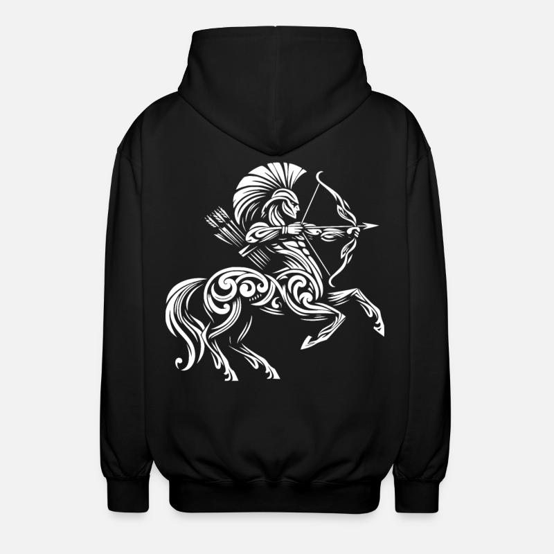 Archer centaure tribal - Veste à capuche unisexe - noir