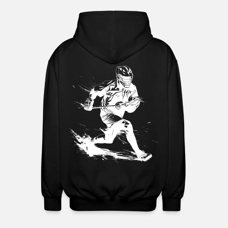 Dessin de garçon de crosse - Veste à capuche unisexe - noir