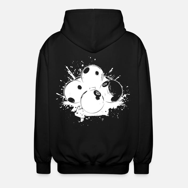 Billardkugeln Graffiti - Unisex Kapuzenjacke - Schwarz