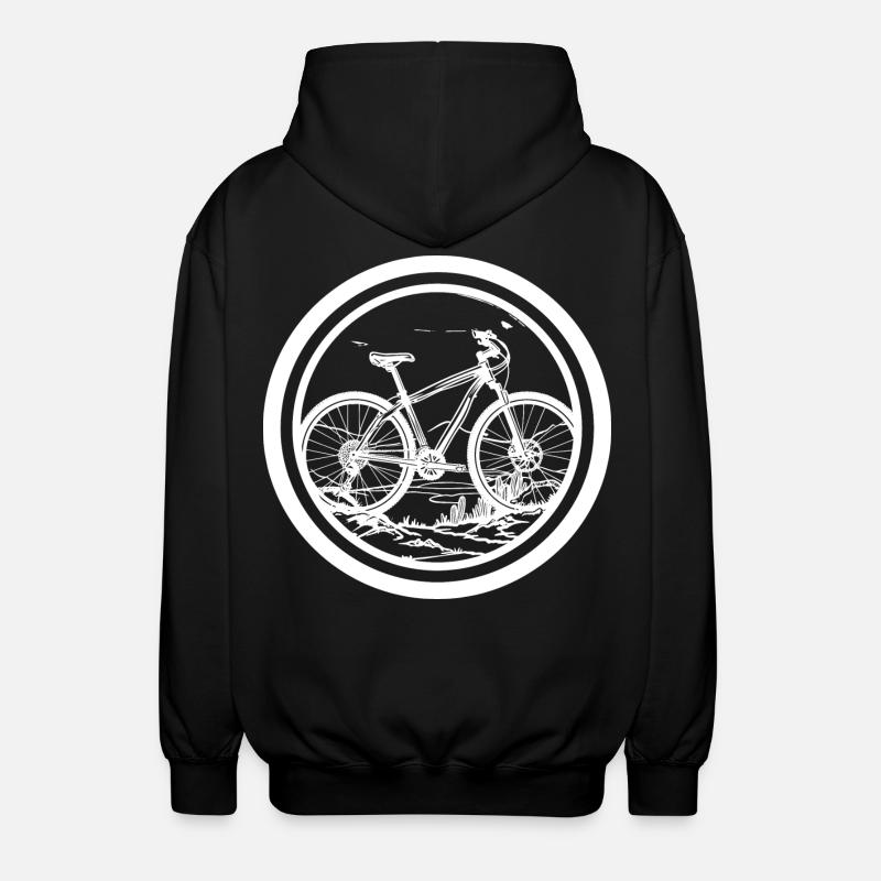 Mountainbiken - Unisex Kapuzenjacke - Schwarz