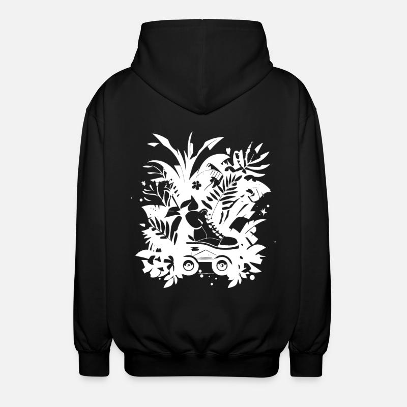 Roller Skating Comic - Unisex Hooded Jacket - black