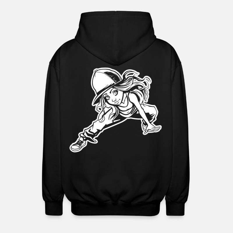 Breakdancerin - Unisex Kapuzenjacke - Schwarz